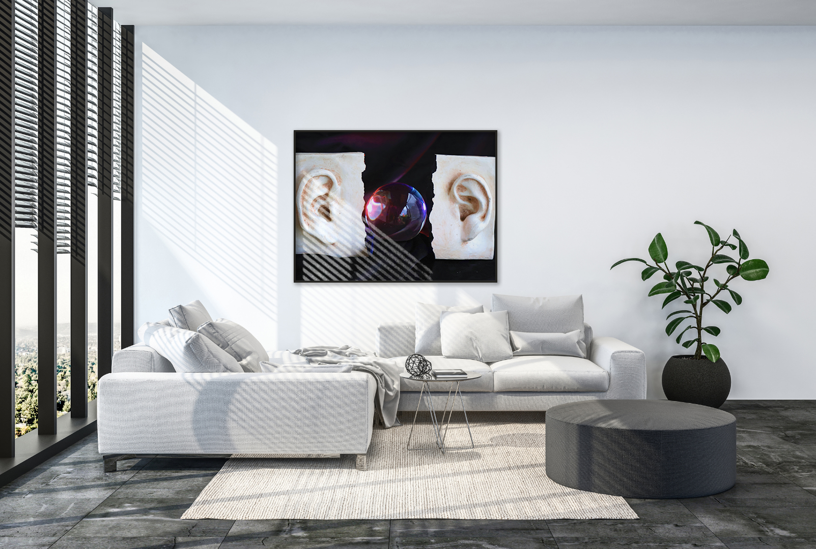 Listen 'ear - Twice as Loud original abstract contextualised office art modern decor photo print by Blair Montague Drake
